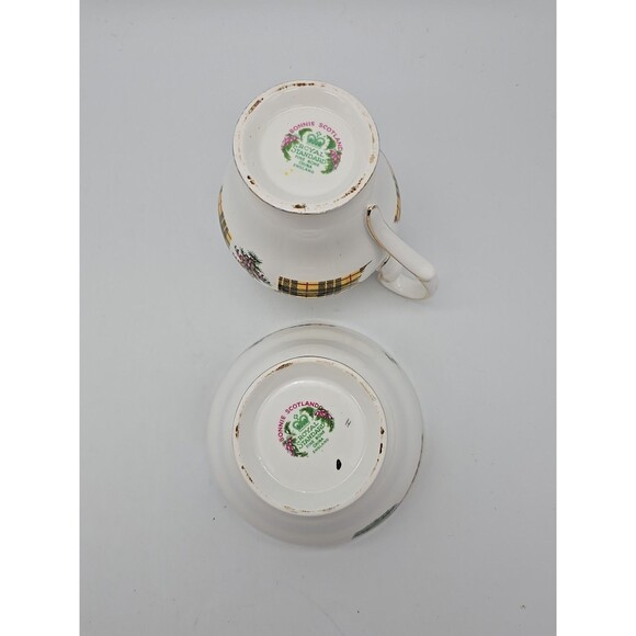 Royal Standard Bonnie Scotland Clan Macleod Creamer & Open Sugar Bowl Set - Picture 5 of 10